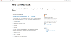 Desktop Screenshot of mkt-421-final-exam.blogspot.com