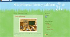 Desktop Screenshot of misprimerasletrasypalabras.blogspot.com