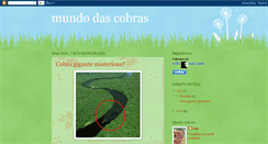 Desktop Screenshot of mundodascobras.blogspot.com