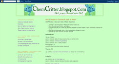 Desktop Screenshot of chemcritter.blogspot.com