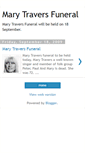 Mobile Screenshot of marytraversfuneral.blogspot.com