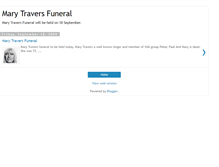 Tablet Screenshot of marytraversfuneral.blogspot.com