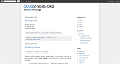 Desktop Screenshot of craigsnyder.blogspot.com
