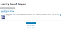 Tablet Screenshot of learningspanishprogram.blogspot.com