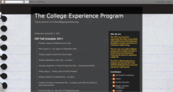 Desktop Screenshot of collegeexperienceprogram.blogspot.com