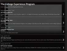 Tablet Screenshot of collegeexperienceprogram.blogspot.com