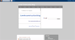 Desktop Screenshot of leedsconstruction.blogspot.com