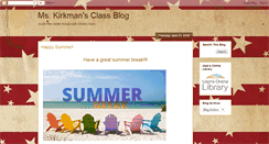 Desktop Screenshot of kirkmanclassblog.blogspot.com