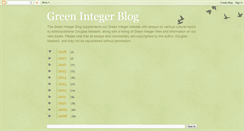 Desktop Screenshot of greeninteger.blogspot.com