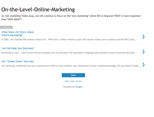 Tablet Screenshot of on-the-level-online-marketing.blogspot.com