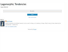 Tablet Screenshot of lagomorphictendencies.blogspot.com