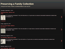 Tablet Screenshot of preservingafamilycollection.blogspot.com