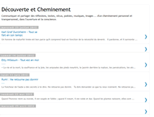 Tablet Screenshot of decouvertetcheminement.blogspot.com