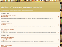 Tablet Screenshot of bioidenticalhormones777.blogspot.com