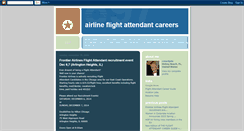 Desktop Screenshot of flightattendantcareer.blogspot.com