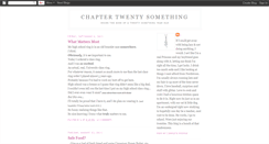 Desktop Screenshot of chaptertwentysomething.blogspot.com