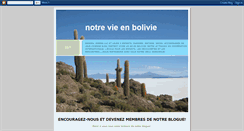 Desktop Screenshot of notrevieenbolivie.blogspot.com