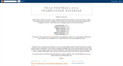 Desktop Screenshot of ncaa10teambuilder.blogspot.com