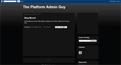 Desktop Screenshot of platformadminguy.blogspot.com