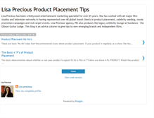 Tablet Screenshot of lisapreciousproductplacement.blogspot.com