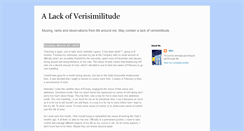 Desktop Screenshot of alackofverisimilitude.blogspot.com