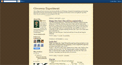 Desktop Screenshot of giveawayexperiment.blogspot.com