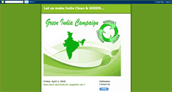 Desktop Screenshot of green-india-campaign.blogspot.com
