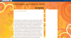 Desktop Screenshot of multybaggerstockideabyneeraj.blogspot.com