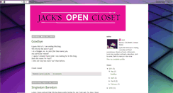 Desktop Screenshot of jacksopencloset.blogspot.com