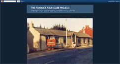 Desktop Screenshot of foxrockfolkclubproject.blogspot.com