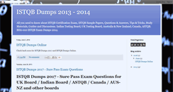 Desktop Screenshot of istqb-dumps-2013.blogspot.com