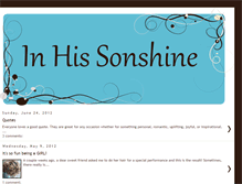 Tablet Screenshot of inhissonshine.blogspot.com