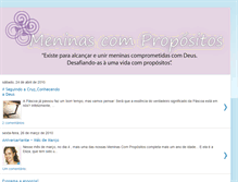 Tablet Screenshot of meninascompropositos.blogspot.com