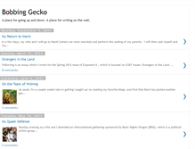 Tablet Screenshot of bobbinggecko.blogspot.com