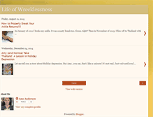Tablet Screenshot of lifeofwrecklessness.blogspot.com