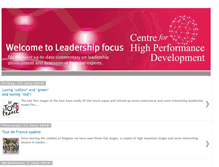 Tablet Screenshot of leadershipfocus.blogspot.com