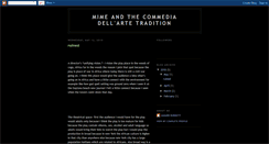 Desktop Screenshot of mimeandthecommediadellartetradition.blogspot.com