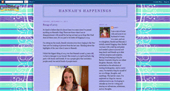 Desktop Screenshot of happeningsofhannah.blogspot.com