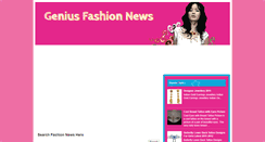 Desktop Screenshot of geniusfashionnews.blogspot.com