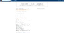 Desktop Screenshot of christmas-carol-lyrics.blogspot.com