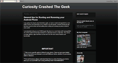 Desktop Screenshot of geekcrash.blogspot.com