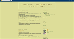 Desktop Screenshot of bobsessed-lists.blogspot.com