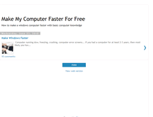 Tablet Screenshot of fasterwindowscomputer.blogspot.com