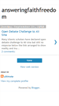 Mobile Screenshot of answeringfaithfreedom.blogspot.com