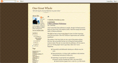 Desktop Screenshot of onegreatwhole.blogspot.com