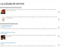 Tablet Screenshot of lallegadadeunhijo.blogspot.com