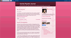 Desktop Screenshot of carriespsychicjournal.blogspot.com