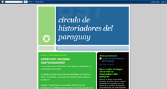 Desktop Screenshot of circulodehistoriadoresdelparaguay.blogspot.com