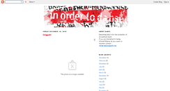 Desktop Screenshot of in-order-to-danse.blogspot.com
