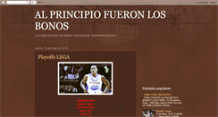 Desktop Screenshot of alprincipiofueronlosbonos.blogspot.com